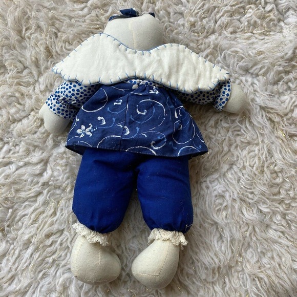 Prima Creations Cat Decoration Angel Kitty Blue Wings Holiday Vintage Inspired. - Picture 3 of 4